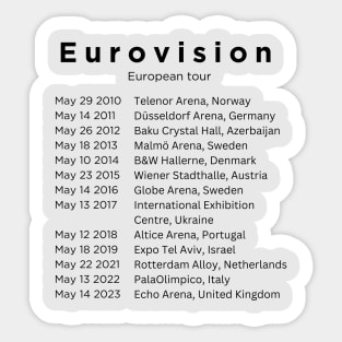 Eurovision tour Sticker